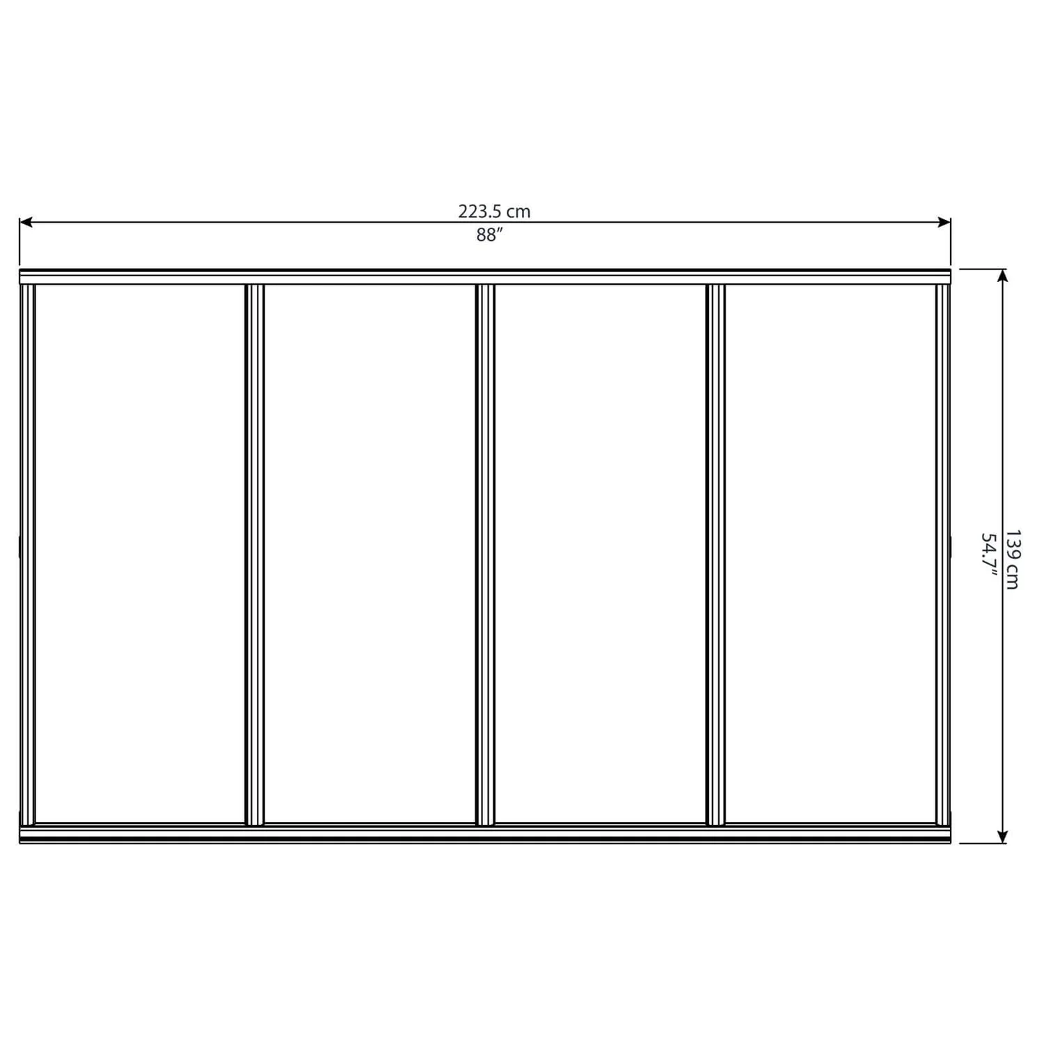 Palram - Canopia Canopy Bordeaux 2230 White Clear 5 Palram - Canopia Canopy Bordeaux 2230 White Clear - Image 5