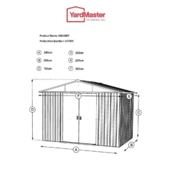 Yardmaster 10x8ft Apex Roof Metal Shed -Garantia Sales Store 12809569 1304832956710747