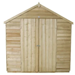7x5ft Forest Natural Timber Overlap Apex Pressure Treated Wooden Shed -Garantia Sales Store 12810891 5094833194083905