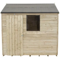 8x6ft Forest Natural Timber Overlap Reverse Apex Wooden Shed -Garantia Sales Store 12810909 1204833192684585