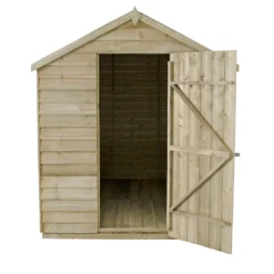 8x6ft Forest Natural Timber Overlap Apex Pressure Treated Wooden Shed -Garantia Sales Store 12810910 1544833195809859