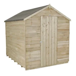 8x6ft Forest Natural Timber Overlap Apex Pressure Treated Wooden Shed -Garantia Sales Store 12810910 8384833195471630