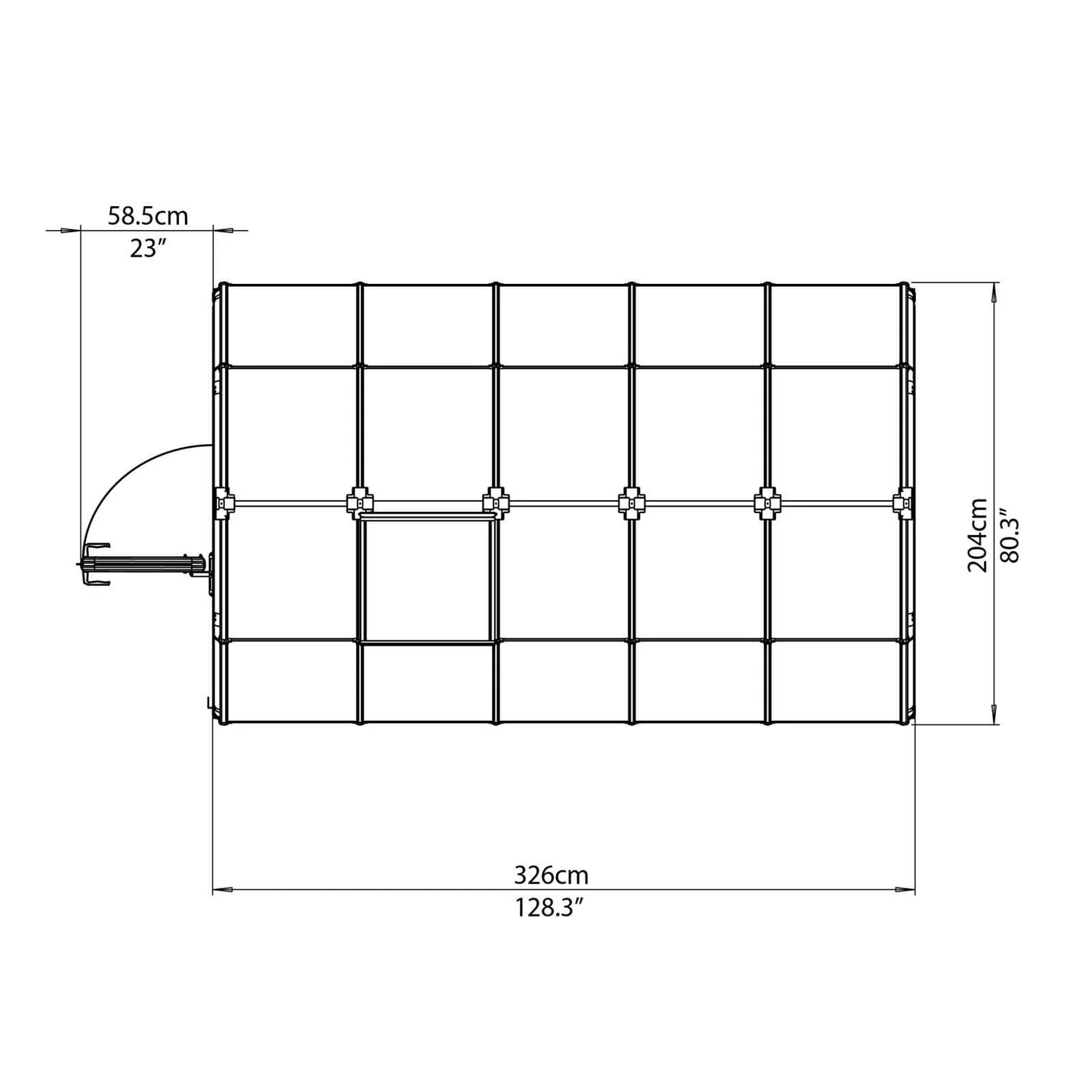 Palram 6 X 10ft Canopia Eco Grow Greenhouse - Green 7 Palram 6 X 10ft Canopia Eco Grow Greenhouse - Green - Image 7