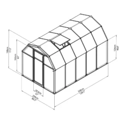 Palram 6 X 10ft Canopia Eco Grow Greenhouse - Green 13 Palram 6 X 10ft Canopia Eco Grow Greenhouse - Green -Garantia Sales Store 12810957 5684833194951043