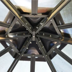 Palram - Canopia Monaco Hexagonal Garden Gazebo Grey 17 Palram - Canopia Monaco Hexagonal Garden Gazebo Grey -Garantia Sales Store 12810973 1244924173025941