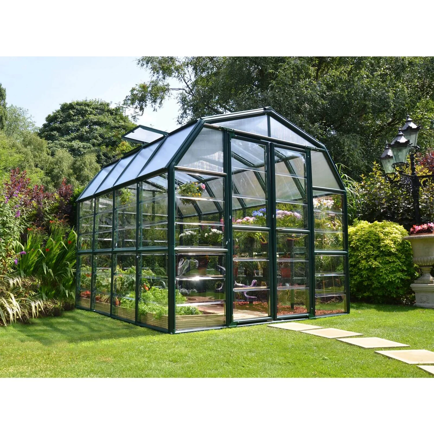 Palram 8 X 8ft Canopia Grand Gardener Greenhouse - Green 3 Palram 8 X 8ft Canopia Grand Gardener Greenhouse - Green - Image 3