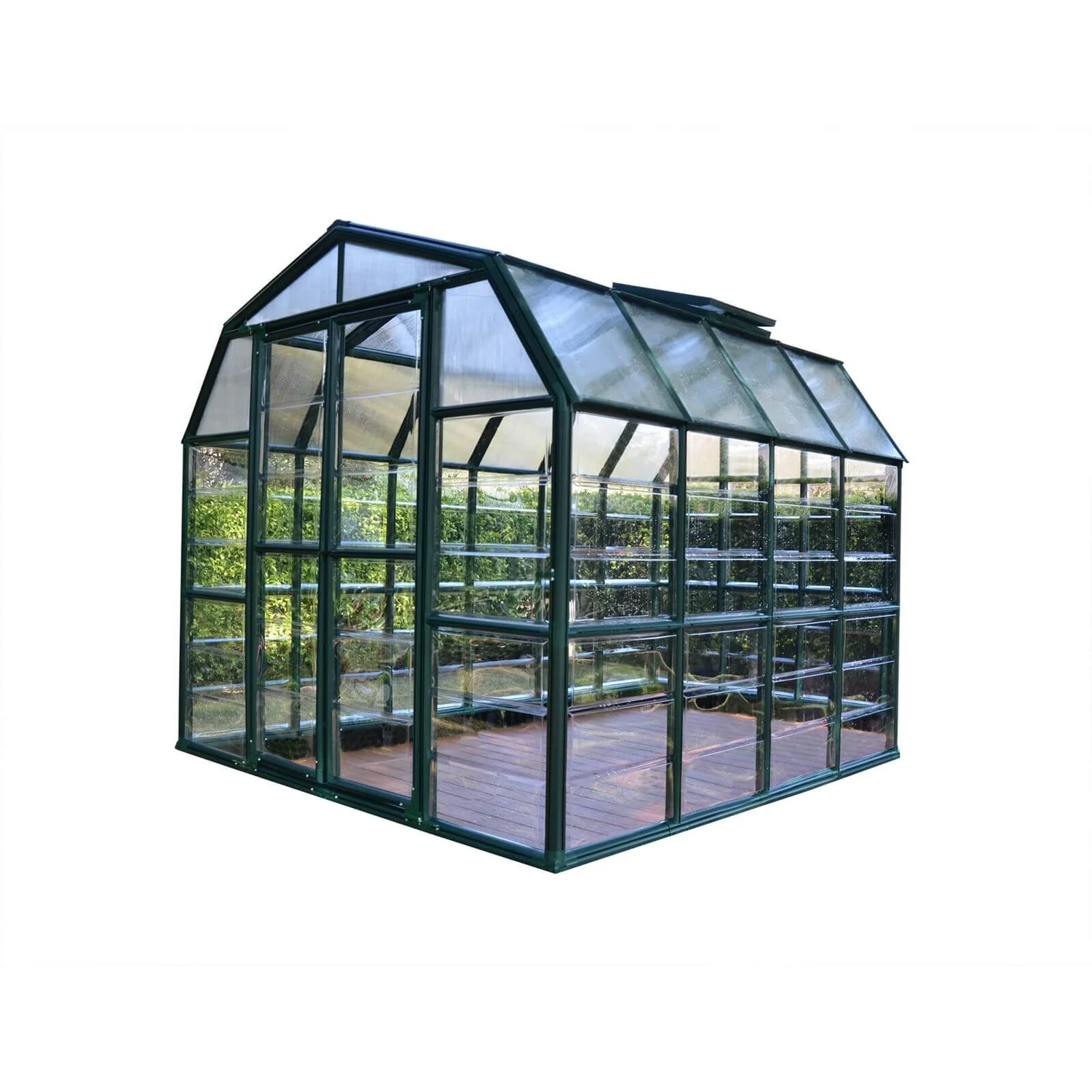 Palram 8 X 8ft Canopia Grand Gardener Greenhouse - Green 2 Palram 8 X 8ft Canopia Grand Gardener Greenhouse - Green - Image 2