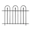 Triple Arch Finial Fence Section Black