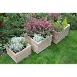 Forest Garden Wooden Kendal Square Planter (Set Of 3) 3 Forest Garden Wooden Kendal Square Planter (Set Of 3) -Garantia Sales Store 12812613 3704833221026977