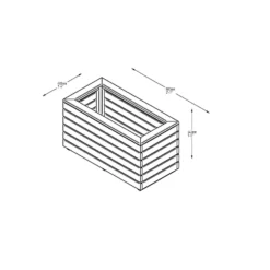 Forest Garden Wooden Linear Double Planter 13 Forest Garden Wooden Linear Double Planter -Garantia Sales Store 12814339 1614832957123241
