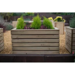 Forest Garden Wooden Linear Double Planter 9 Forest Garden Wooden Linear Double Planter -Garantia Sales Store 12814339 1664832957292915