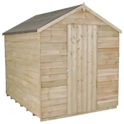 8x6ft Forest Wooden Overlap Pressure Treated Apex Shed -incl. Installation -Garantia Sales Store 12814915 1254845696347556