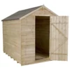 8x6ft Forest Wooden Overlap Pressure Treated Apex Shed -incl. Installation