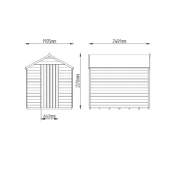 8x6ft Forest Wooden Overlap Pressure Treated Apex Shed -incl. Installation -Garantia Sales Store 12814915 2444845696498450