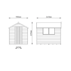 8x6ft Forest Wooden Overlap Pressure Treated Apex Shed -incl. Installation -Garantia Sales Store 12814916 4274832992147161