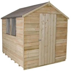8x6ft Forest Wooden Overlap Pressure Treated Apex Shed -incl. Installation -Garantia Sales Store 12814916 5444832992191300