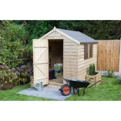 8x6ft Forest Wooden Overlap Pressure Treated Apex Shed -incl. Installation -Garantia Sales Store 12814916 9904832991930177