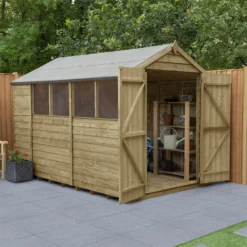 Forest 10 X 6ft Overlap Pressure Treated Apex Shed - Double Door -incl. Installation -Garantia Sales Store 12814917 2064832992691322