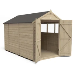 Forest 10 X 6ft Overlap Pressure Treated Apex Shed - Double Door -incl. Installation -Garantia Sales Store 12814917 2934832992902786