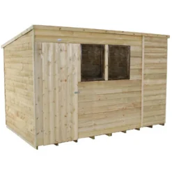 10x6ft Forest Wooden Overlap Pressure Treated Pent Shed -incl. Installation -Garantia Sales Store 12815042 6384845697820568