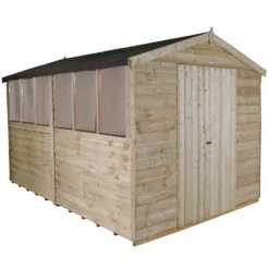 12x8ft Forest Wooden Overlap Pressure Treated Apex Shed -incl. Installation -Garantia Sales Store 12815043 1884845697591773