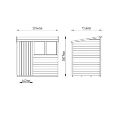 7x5ft Forest Wooden Overlap Pressure Treated Pent Shed -incl. Installation -Garantia Sales Store 12815049 2124845698214834