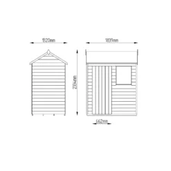6x4ft Forest Wooden Overlap Pressure Treated Reverse Apex Shed -incl. Installation -Garantia Sales Store 12815051 5034846118602170
