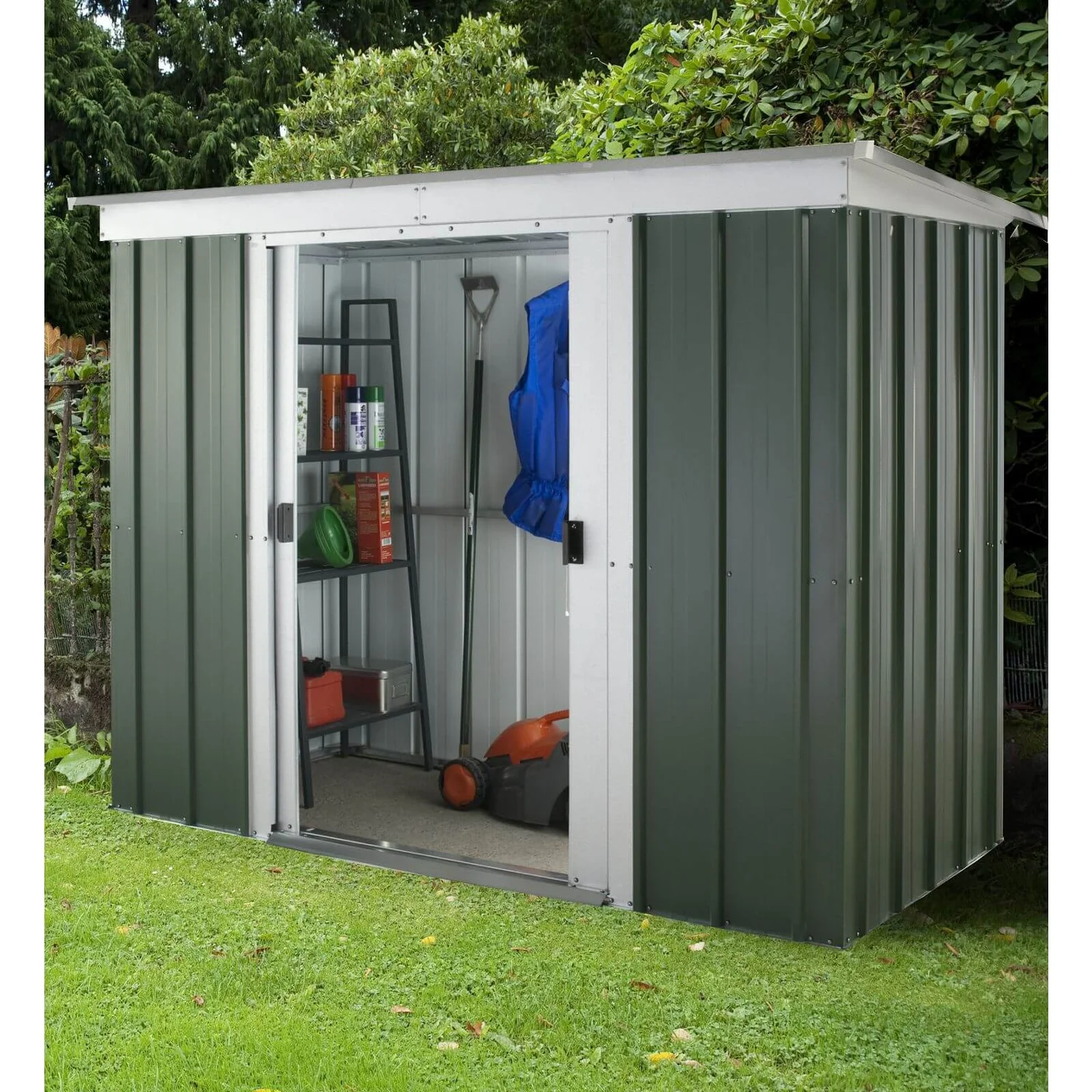 Yardmaster 6x4ft Hercules Deluxe Pent Metal Shed 2 Yardmaster 6x4ft Hercules Deluxe Pent Metal Shed - Image 2
