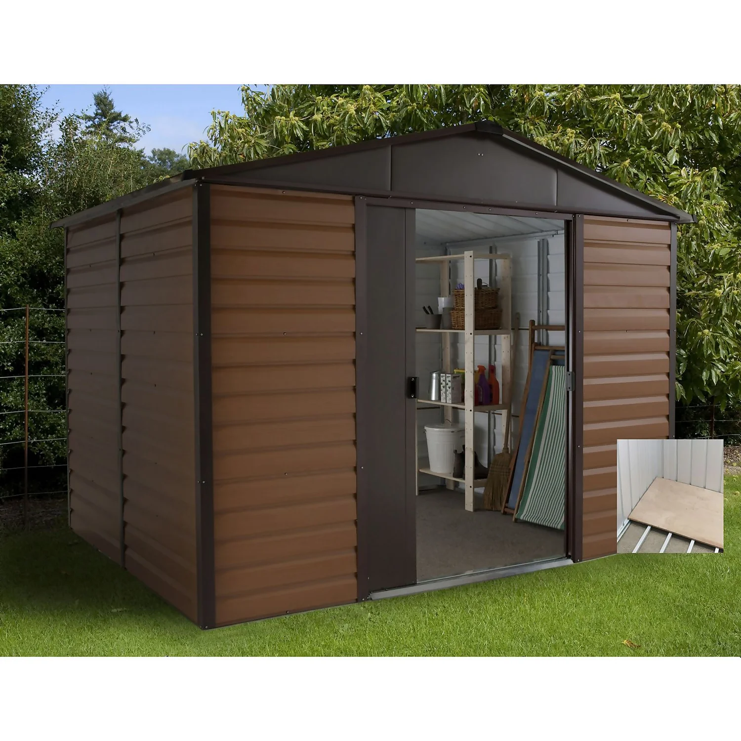 Yardmaster 8x6ft Woodgrain Shed & Floor Frame 1 Yardmaster 8x6ft Woodgrain Shed & Floor Frame