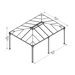 Palram - Canopia Martinique 5000 Garden Gazebo Grey Bronze 11 Palram - Canopia Martinique 5000 Garden Gazebo Grey Bronze -Garantia Sales Store 12821926 9144924165003794