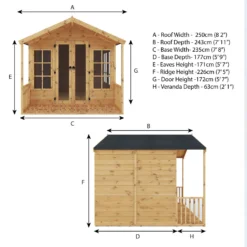 Mercia 8x8ft Traditional Summerhouse -Garantia Sales Store 12822444 1115040028917141