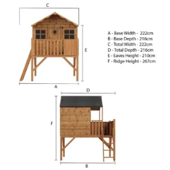 Mercia 8 X 7ft Honeysuckle Wooden Playhouse With Tower - Installation Included -Garantia Sales Store 12822469 1134949332399869