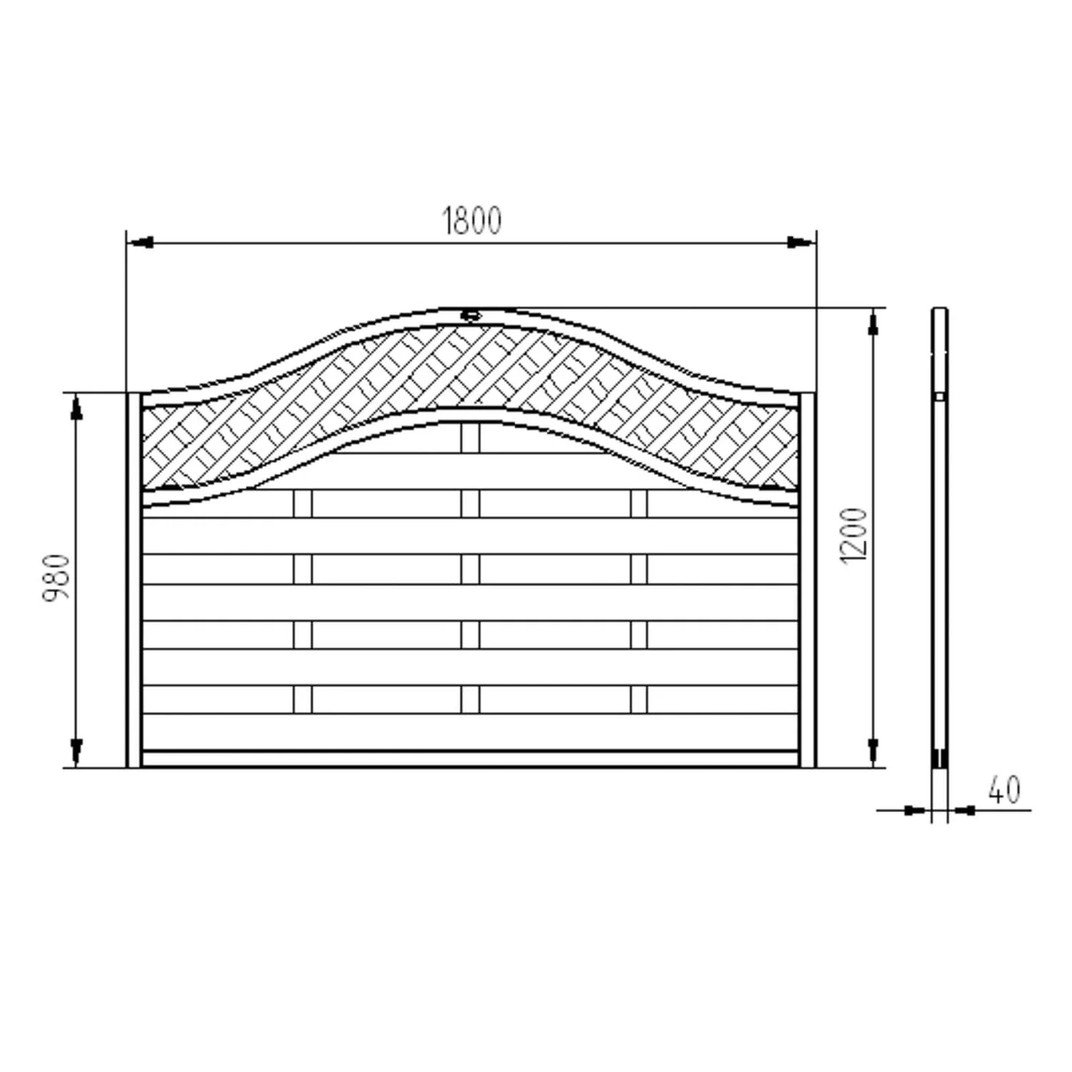 Forest Prague Fence Panel - 4ft - Pack Of 5 4 Forest Prague Fence Panel - 4ft - Pack Of 5 - Image 4