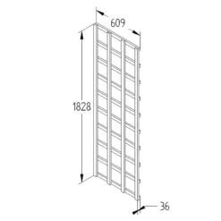 Heavy Duty Trellis - 61cm - Pack Of 4 -Garantia Sales Store 12823392 9324833219650487