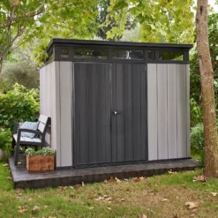Keter Artisan 9 X 7ft Outdoor Garden Storage Pent Shed - Grey -Garantia Sales Store 12823643 1125036177404845