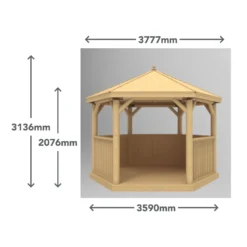 Forest (Installation Included) Thatch Roof Furnished Gazebo - 3.6m - Green -Garantia Sales Store 12823704 2554833218574183