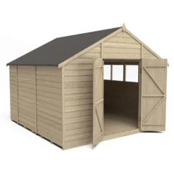 Forest 10 X 10ft Overlap Pressure Treated Double Door Apex Shed -Garantia Sales Store 12823849 1394833219186744
