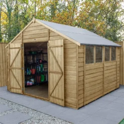 Forest 10 X 10ft Overlap Pressure Treated Double Door Apex Shed -Garantia Sales Store 12823849 1514833219264360