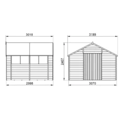 Forest 10 X 10ft Overlap Pressure Treated Double Door Apex Shed -Garantia Sales Store 12823849 1694833219518130