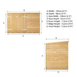 Mercia 6 X 3ft Overlap Pent Bike Shed - Incl. Installation -Garantia Sales Store 12825544 1384989186558783