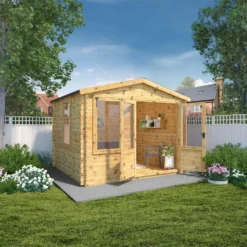 Mercia (Installation Included) 3x3.3m Sherwood 19mm Log Cabin -Garantia Sales Store 12825713 5274833221679555
