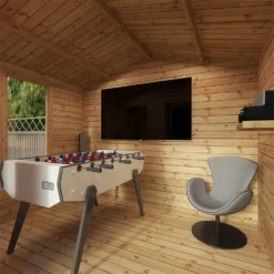 Mercia (Installation Included) 3.3x3.4m Sherwood 19mm Log Cabin -Garantia Sales Store 12825715 1054833219059202