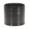 Glass Grey Ceramic Cover Pot - 14cm