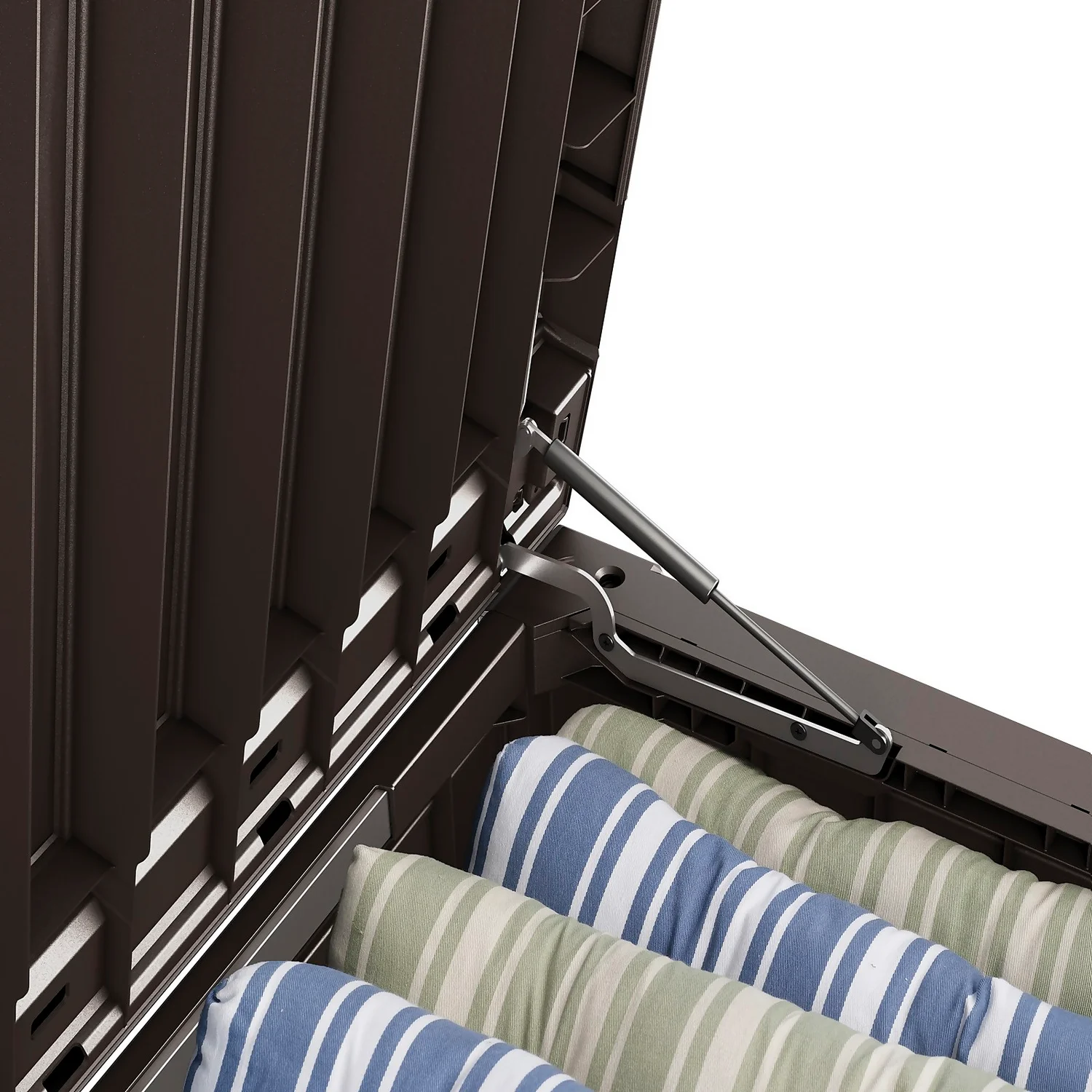 Keter Westwood Outdoor Garden Storage Box 570L - Brown 6 Keter Westwood Outdoor Garden Storage Box 570L - Brown - Image 6