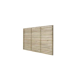 6ft X 4ft (1.8m X 1.2m) Pressure Treated Contemporary Slatted Fence Panel - Pack Of 5