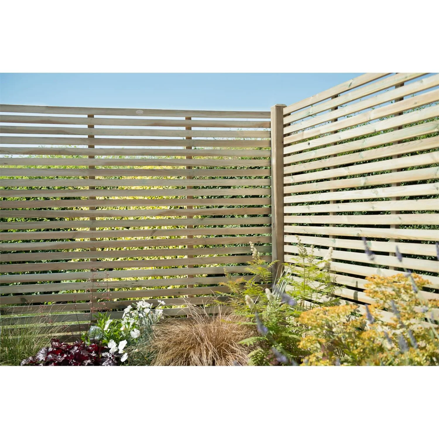 6ft X 5ft (1.8m X 1.5m) Pressure Treated Contemporary Slatted Fence Panel - Pack Of 5 2 6ft X 5ft (1.8m X 1.5m) Pressure Treated Contemporary Slatted Fence Panel - Pack Of 5 - Image 2