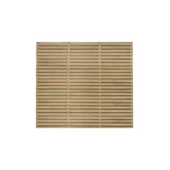 6ft X 5ft (1.8m X 1.5m) Pressure Treated Contemporary Double Slatted Fence Panel - Pack Of 5 -Garantia Sales Store 12832584 1614833195692754