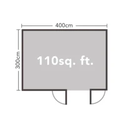 Chiltern 4.0m X 3.0m Log Cabin Single Glazed 24kg Felt, No Underlay -Garantia Sales Store 12832758 1464833200515809