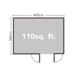 Chiltern 4.0m X 3.0m Log Cabin Double Glazed 34kg Felt, Plus Underlay -Garantia Sales Store 12832763 1644833197138976