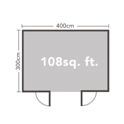 Forest Melbury 4.0m X 3.0m Log Cabin Double Glazed 24kg Polyester Felt, Plus Underlay -Garantia Sales Store 12832770 1704833198384876